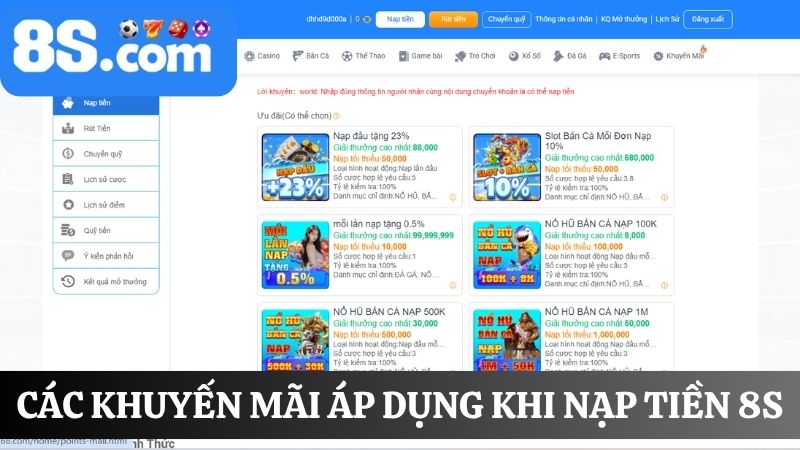 Khuyến mãi nạp tiền 8S