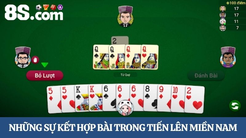 kết hợp bài trong tiến lên miền nam 8S